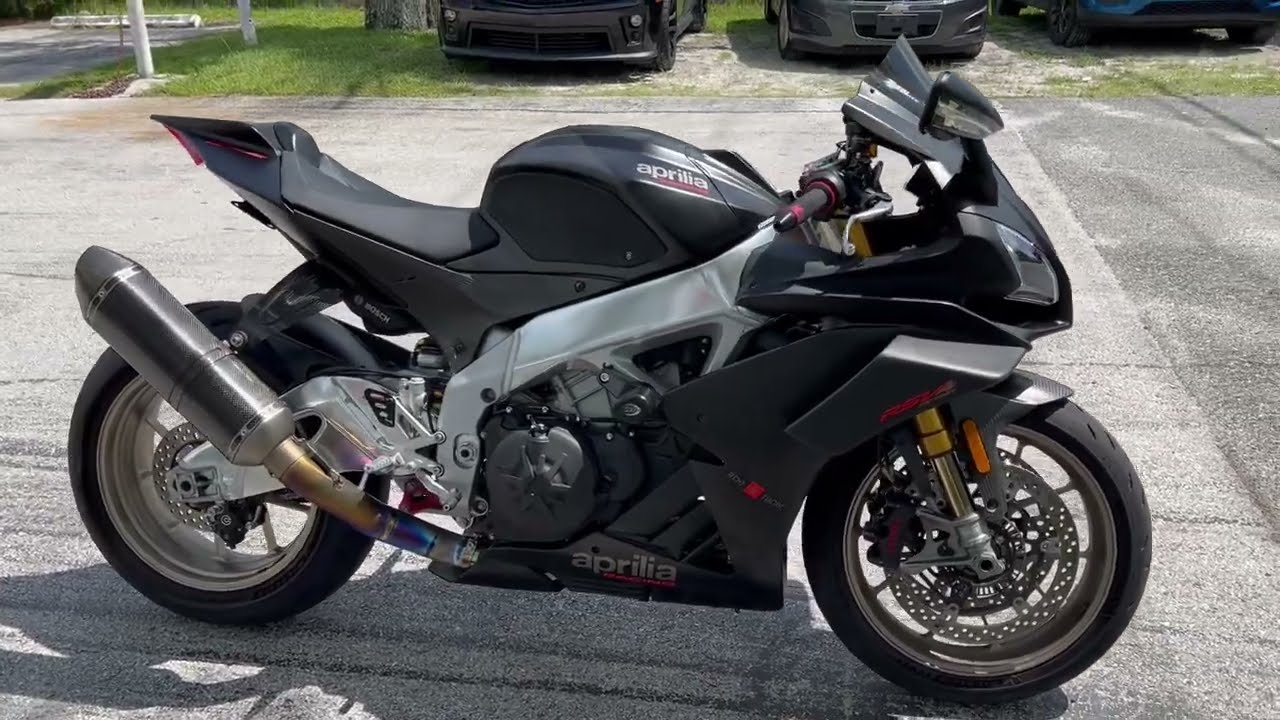 2019 Aprilia RSV4 1100 Factory in Atomico Racer Black at Euro Cycles of Tampa Bay Florida