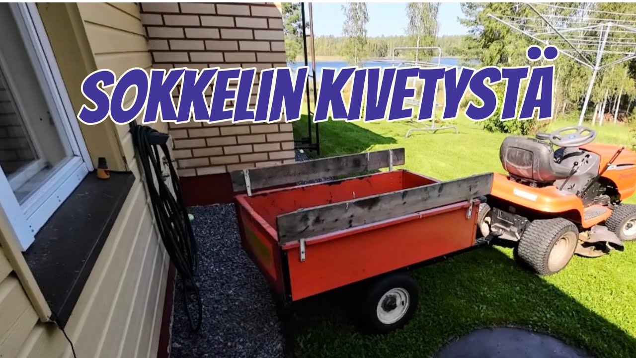 Sokkelin kivetystä ja säiliöhommia