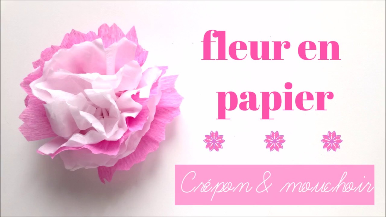 DIY fleur pompon  [cr&eacute;pon et mouchoir]