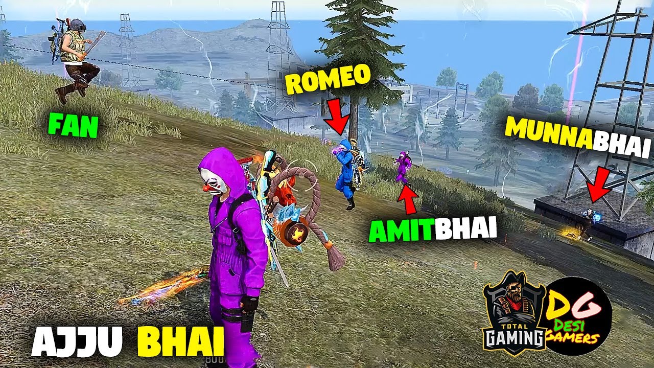 AJJUBHAI, AMITBHAI@DesiGamers_ AND @Munnabhaigaming FUNNY GAMEPLAY - FREE FIRE HIGHLIGHTS
