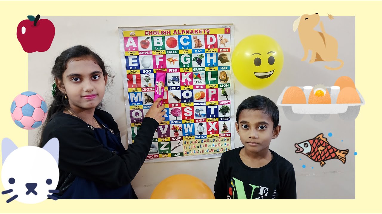 A for Apple 🍎 , B for ball 🏀 , C for cat 😺 ,D for dog  tozfor zip | English alphabets | kids video.