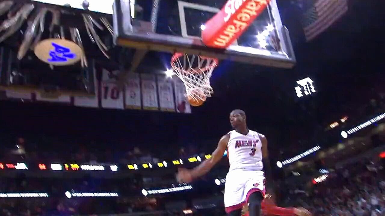 2010.11.06 Heat vs Nets Dwyane Wade Highlights, Classic LOB!