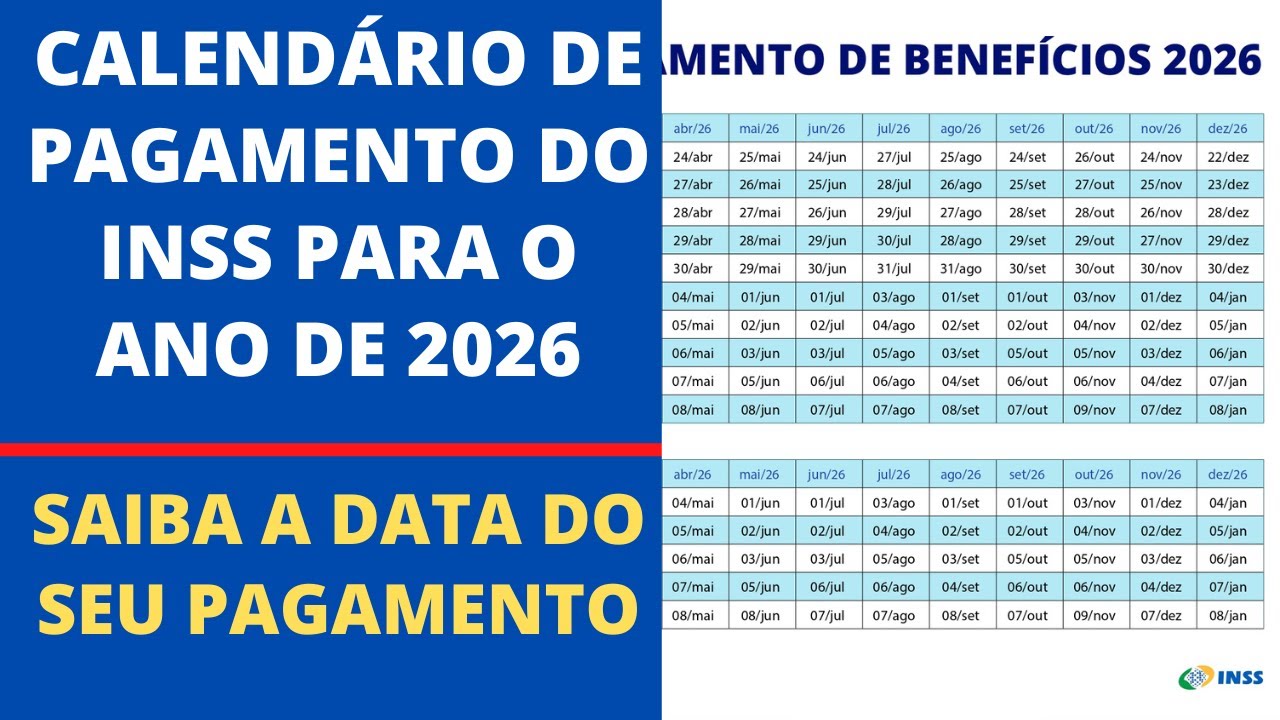Calend&aacute;rio de Pagamento INSS 2026 &ndash; Aposentados e Pensionistas