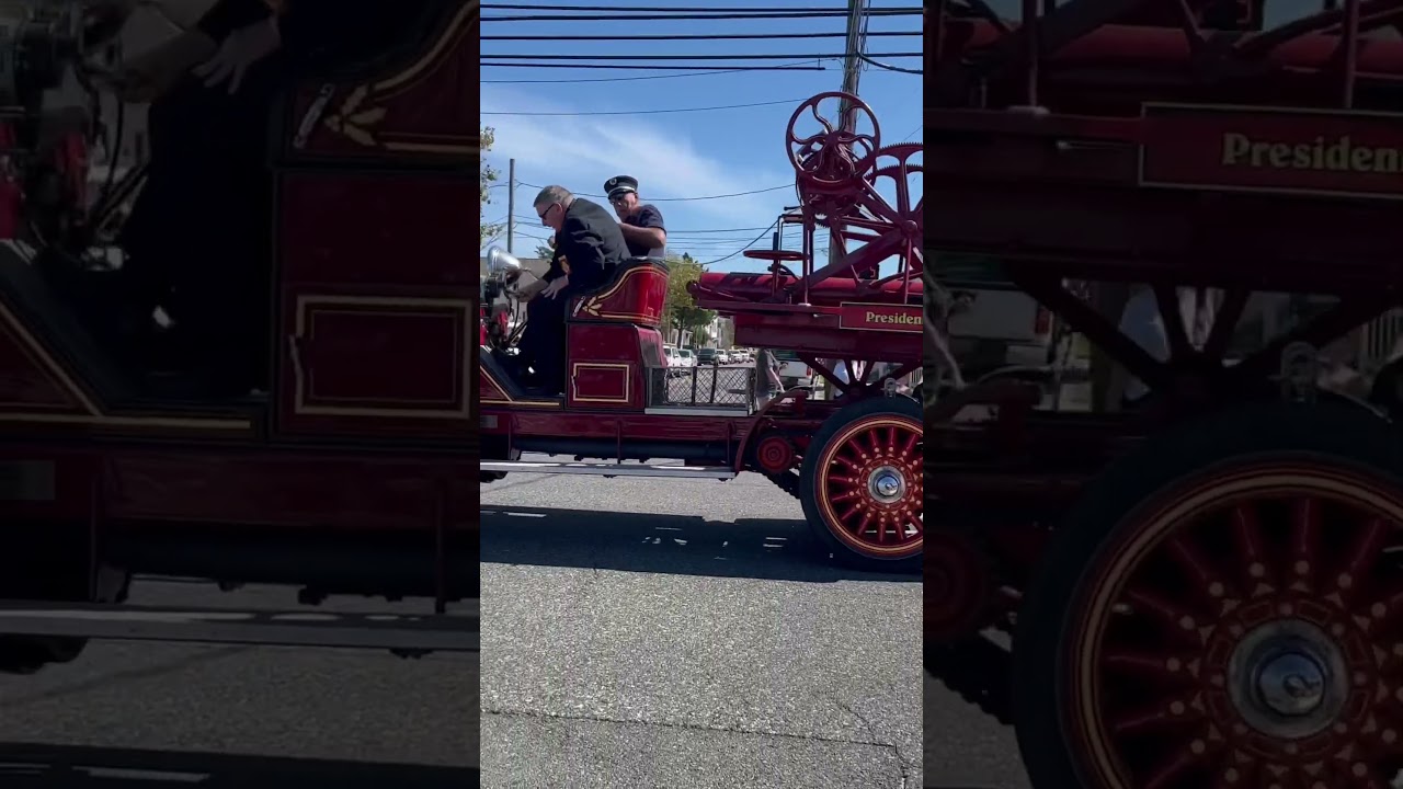 Antique Fire Tiller Truck