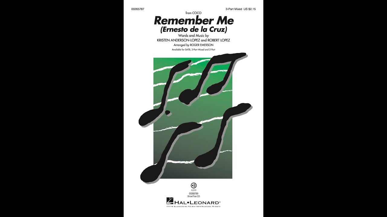 Remember Me (3-Part Mixed Choir) - Arranged by Roger Emerson