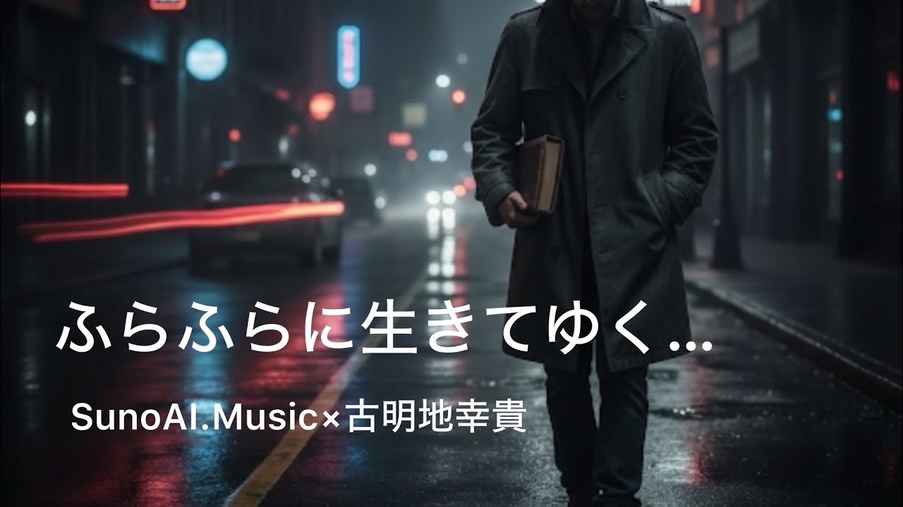 【ふらふらに生きてゆく…】歌詞と曲は作りました。あとAIに丸投げ。太宰治さんの「斜陽」から…