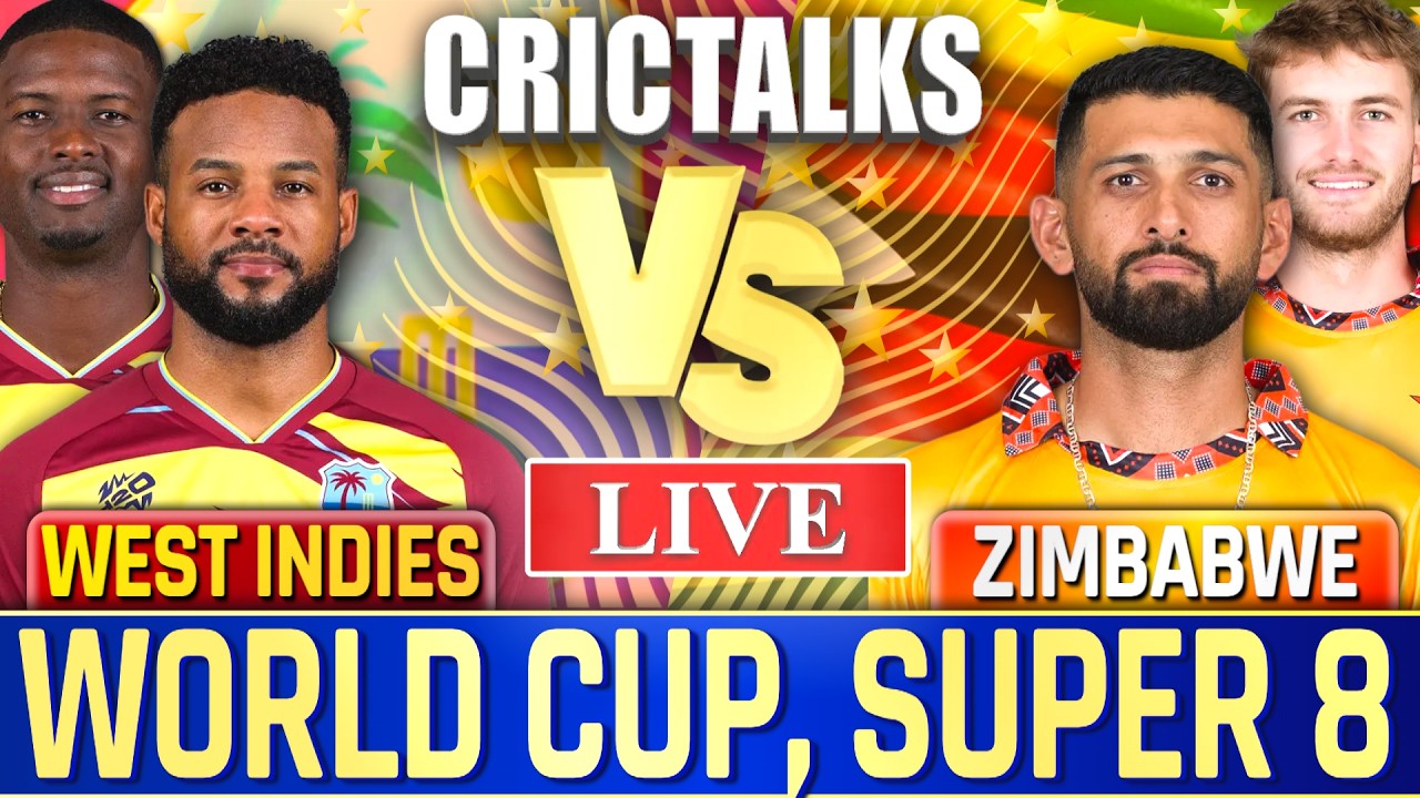 🔴 Live: ZIM vs WI, T20 World Cup 2026, Live match Today, Live Cricket Score, Commentary - 12 Over