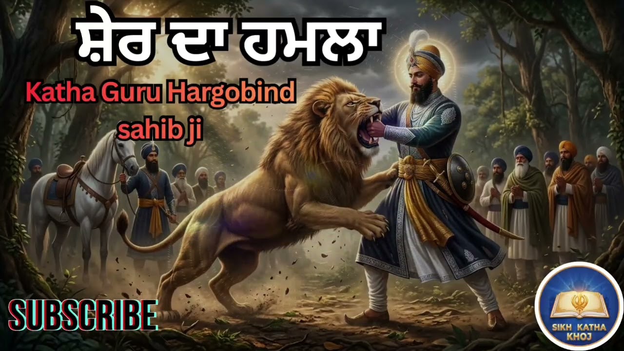 ਸ਼ੇਰ ਦਾ ਹਮਲਾ Katha Shri Guru Hargobind Sahib ji #gurbani 