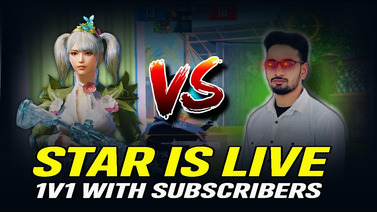 😍  STAR IS LIVE 1v1 WITH SUBSCRIBERS AAJAO SABHI  #bgmilive #1v1 #shortsfeedviral #gaming #pubG