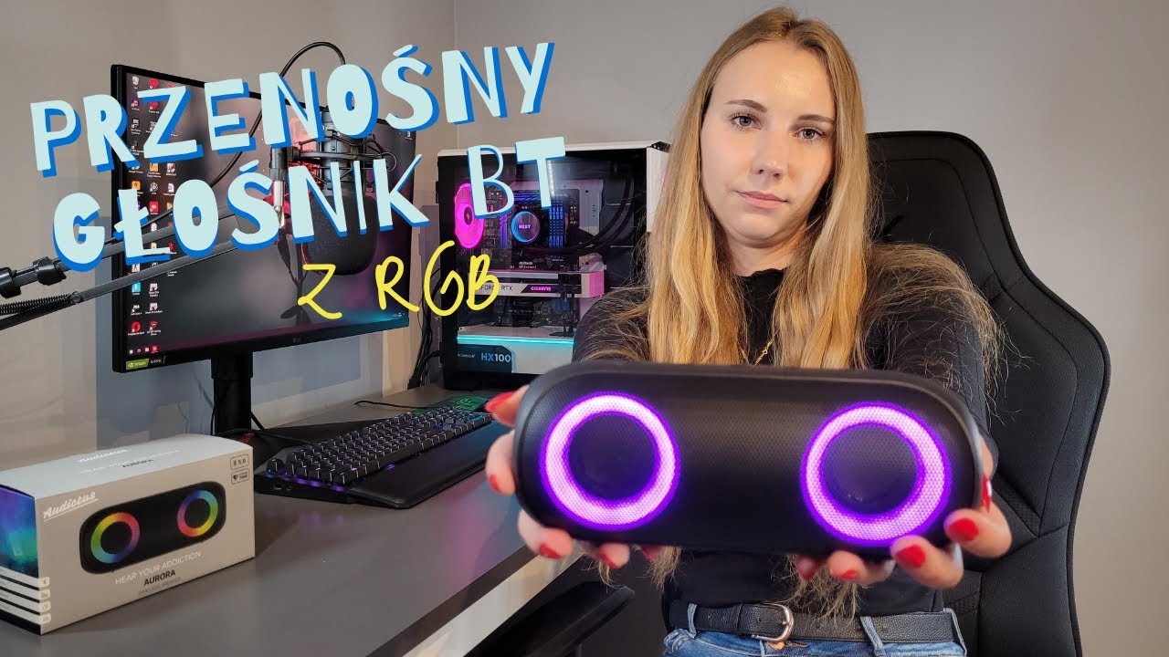 Przenośny głośnik BT z RGB - Audictus AURORA