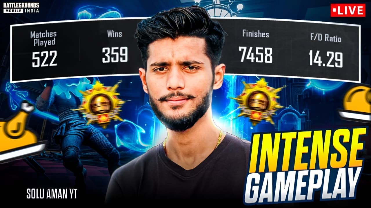 1v1 with sub Aggressive Gameplay ultimate Royal 😯🔥 |SOLU AMAN YT| #shorts #bgmilive #pubglive