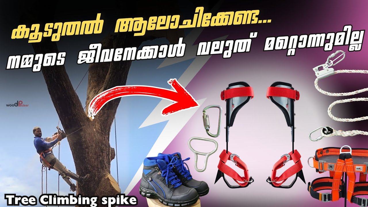 നിങ്ങളുടെ ജോലിയിൽ നിങ്ങൾക്ക് proffesional ആവണോ...😌?‼️ Tree Climbing spikes | Village woodpecker
