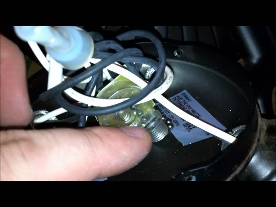 Harbor Breeze fan flashing - Repaired
