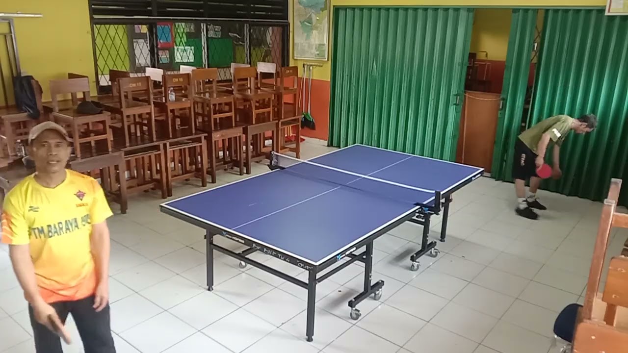 Seru latihan pingpong/ Zaki vs Okta 