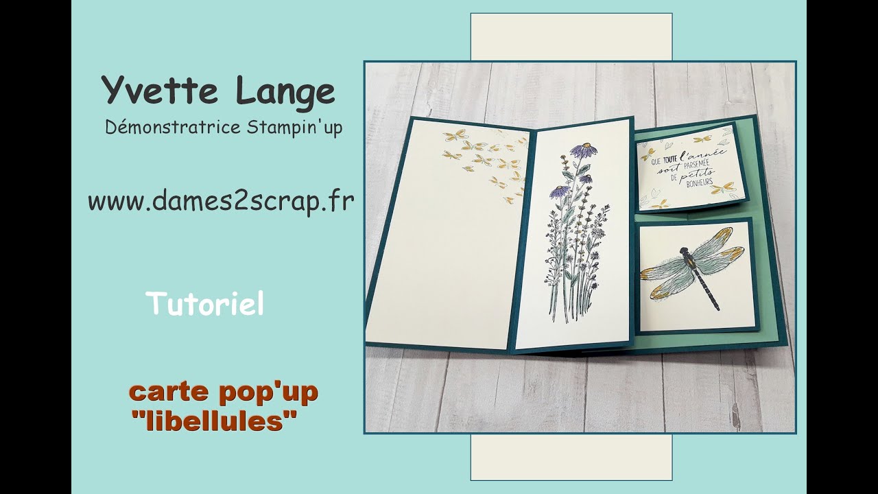 carte pop'up 'libellules