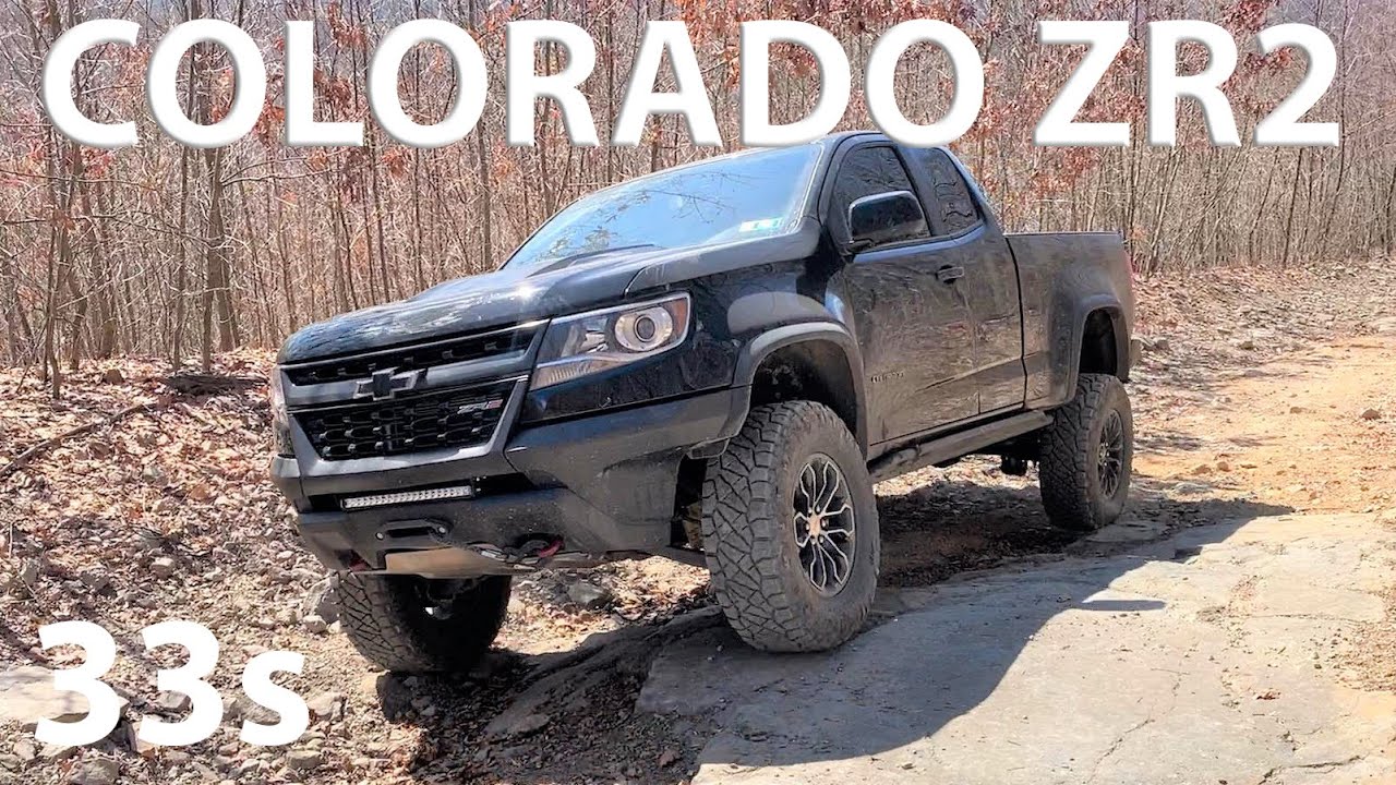 Chevy Colorado ZR2 Off Road 4x4 Nitto Ridge Grappler 285/70r17 33 Inch Tires on Stock Rims Wheels