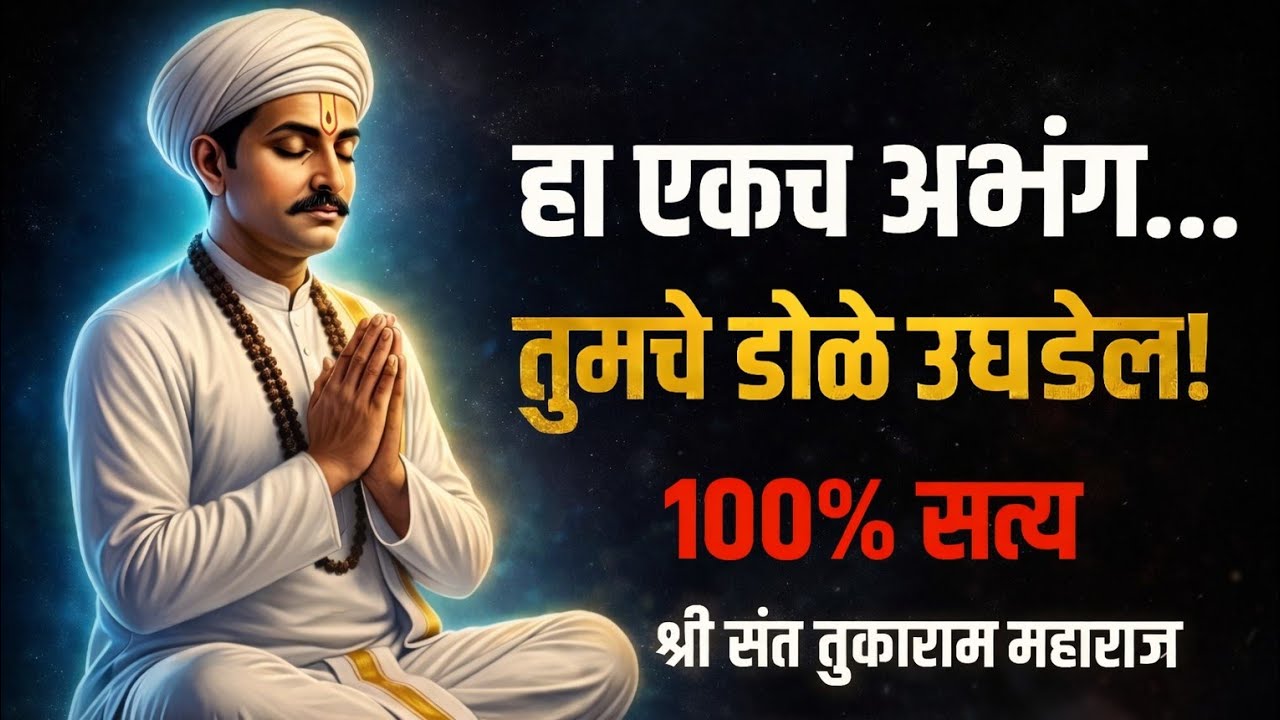 🚩 संत तुकाराम महाराजांचा 'हा' एक अभंग तुमचे संपूर्ण आयुष्य बदलेल! 100% सत्य | Sant Tukaram Maharaj 