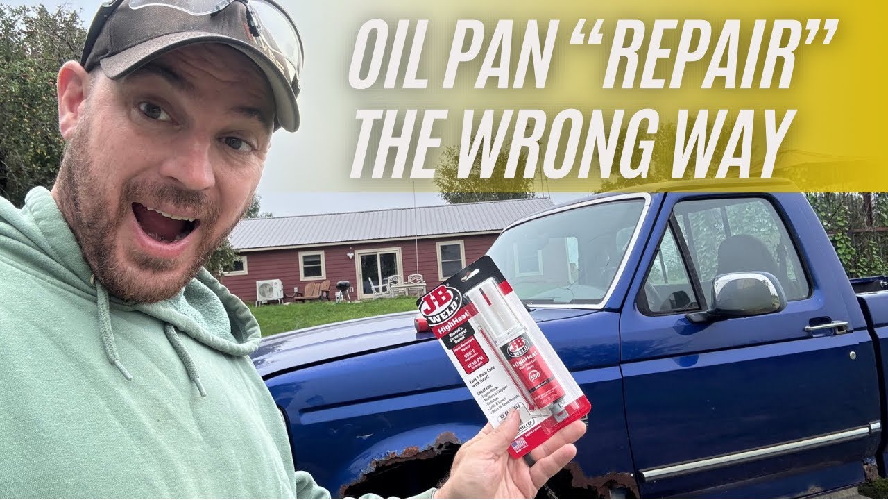 JB Weld Rusty Oil Pan Repair OBS 7.3 Powerstroke