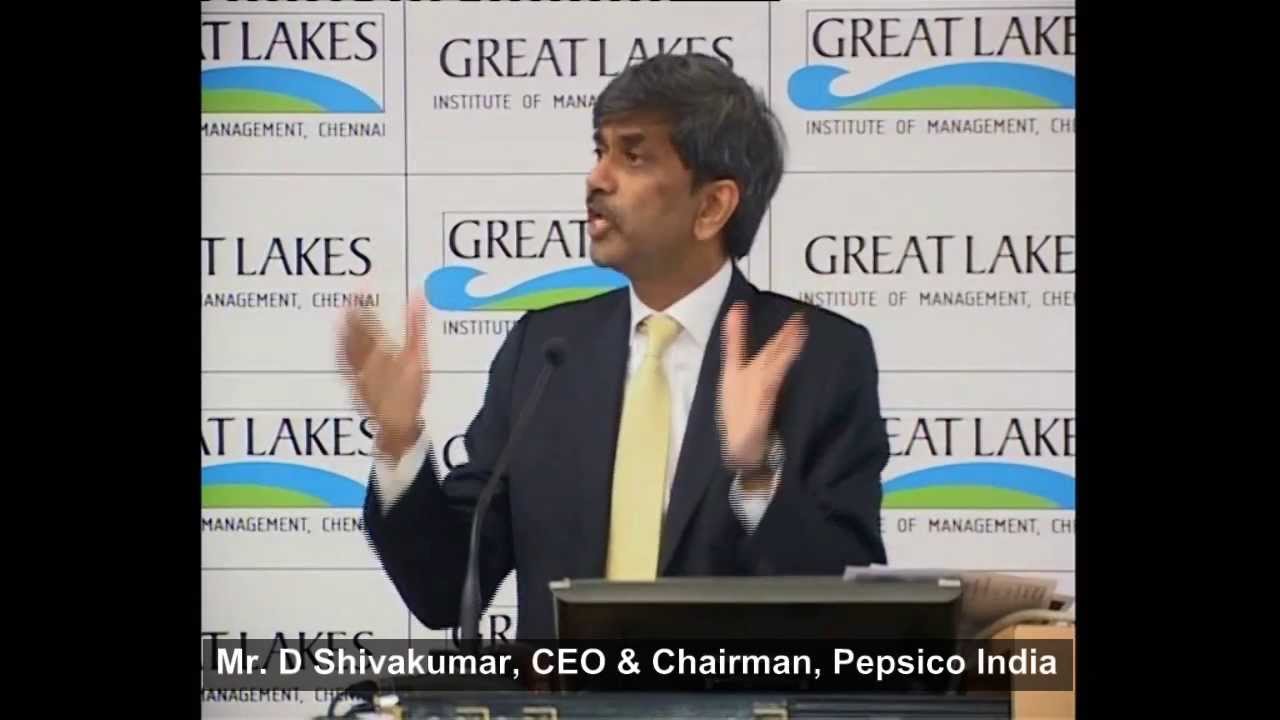 Mr. D Shivakumar, CEO & Chairman, Pepsico India addressing students at L' Attitude 13 05, 2014