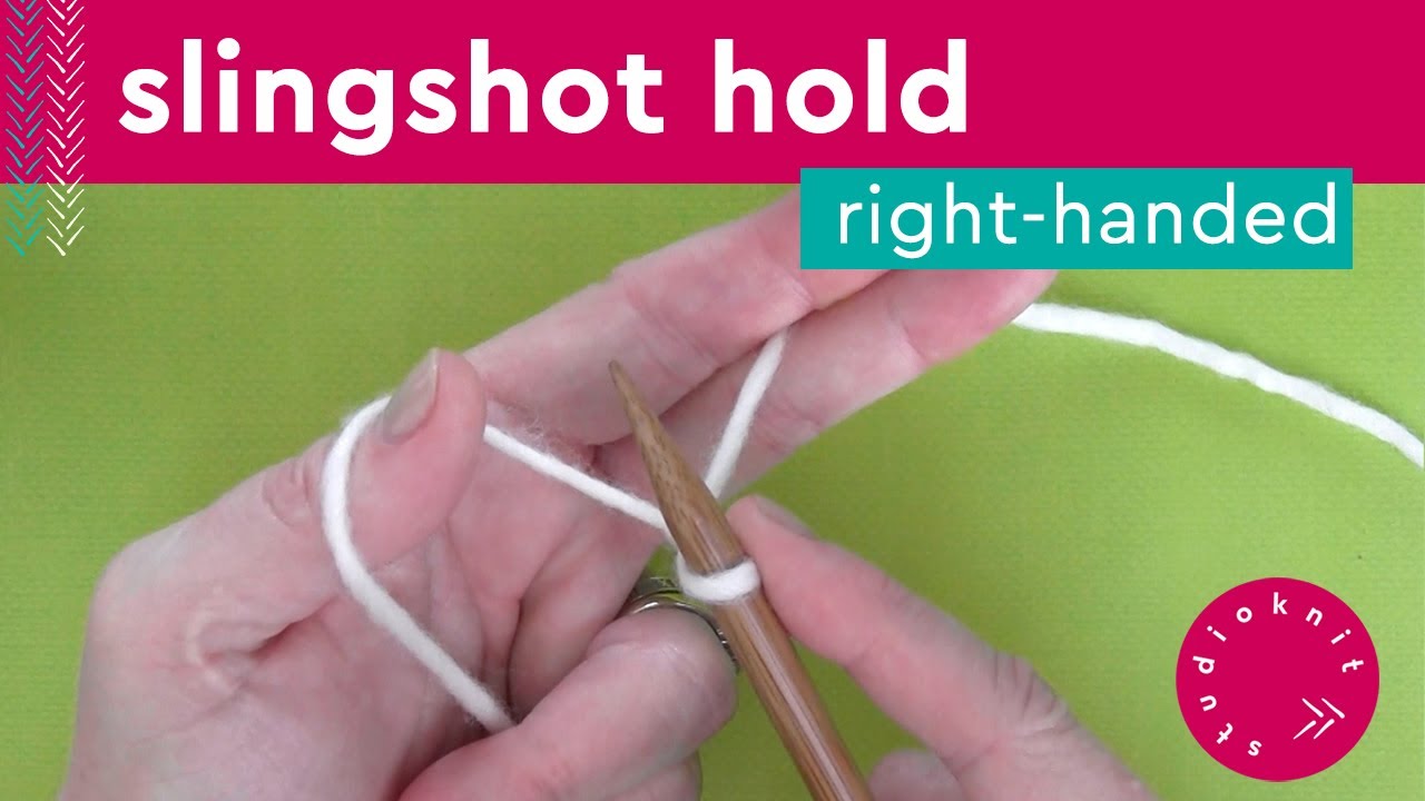 Slingshot Hold to Cast On for Beginning Knitters