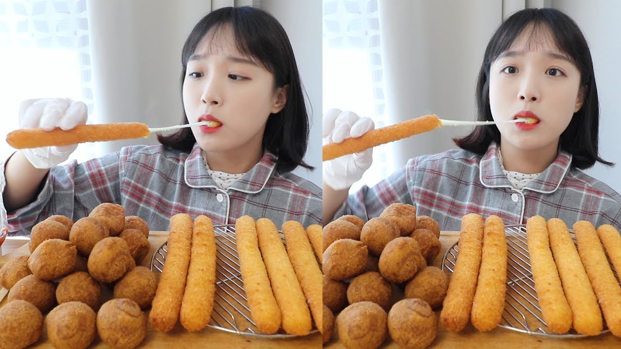 롱 치즈스틱과 치즈볼 먹방 _ 소원을 이룬 치즈의 날💛 :D