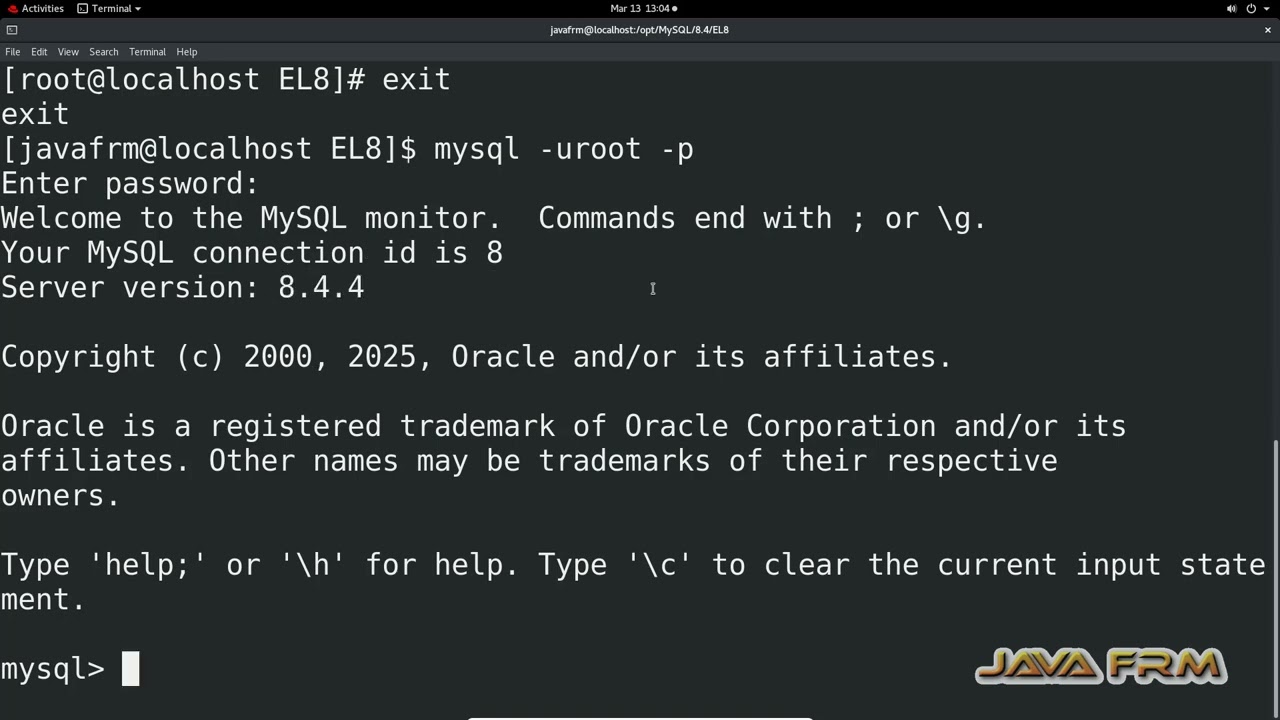 How to install MySQL 8.4 Community Server and Uninstall in RHEL 8 (RPM installation)