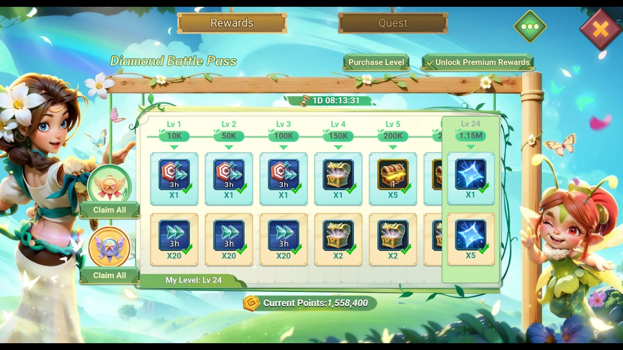 Diamond battle pass