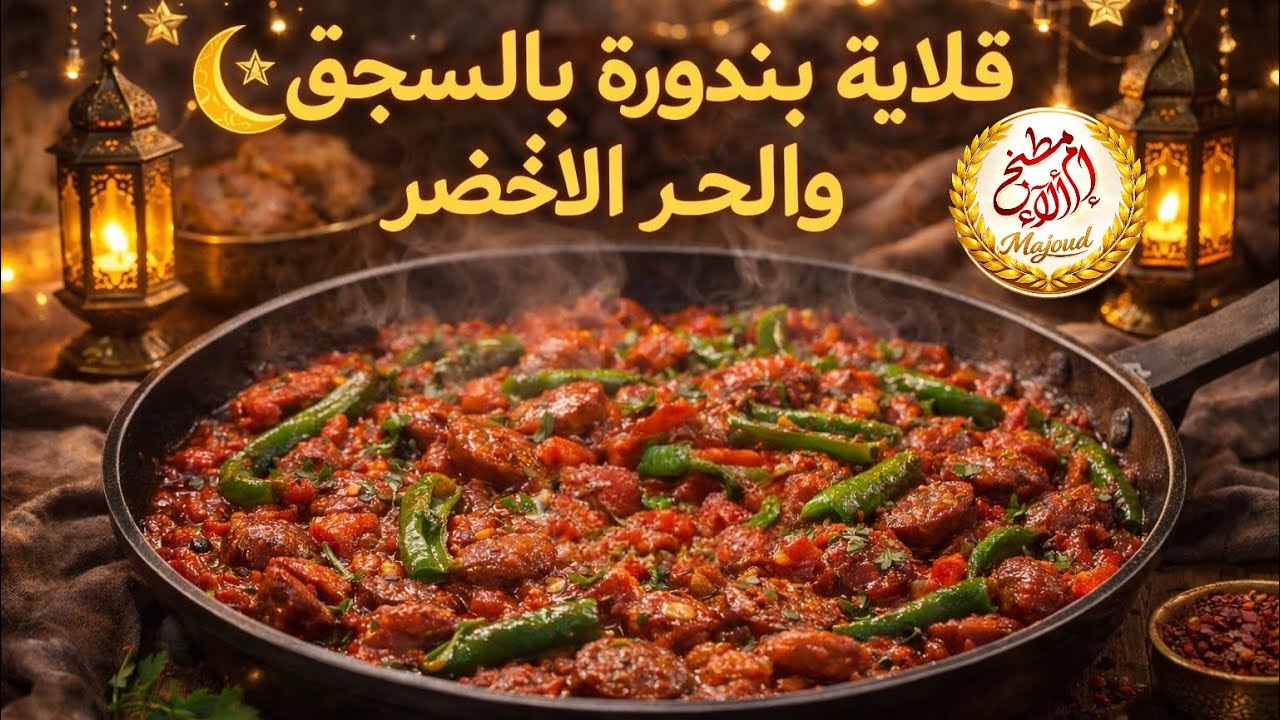 سلسلة افطارنا | قلاية بندورة بالسجق والحر الأخضر 🔥 | أكلة رمضانية بطعم زمان