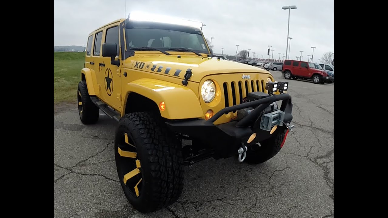 2015 Jeep Wrangler Unlimited Sahara Custom Lifted Yellow | Martinsville, IN | P10065