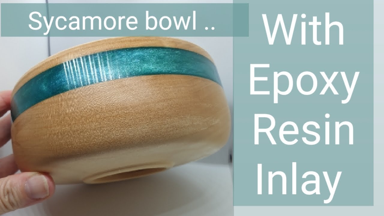 Woodturning: Sycamore bowl with Epoxy Resin inlay
