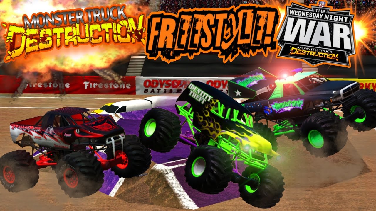 Monster Truck Destruction! FREESTYLE (Wednesday Night War Episode: 1)