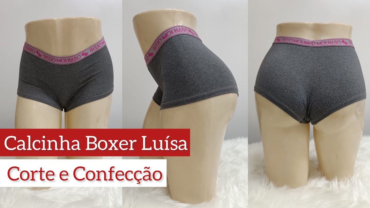 Calcinha Luiza corte e confecção