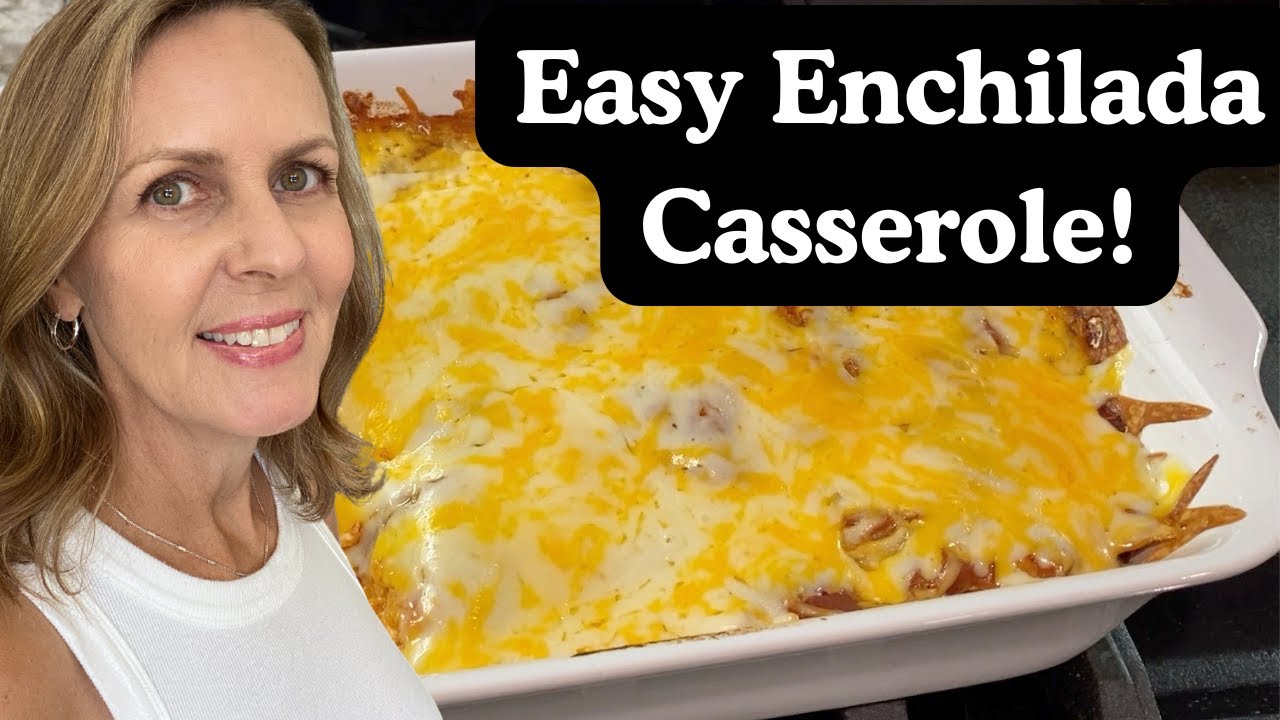 Easy Rotisserie Chicken Enchiladas Casserole