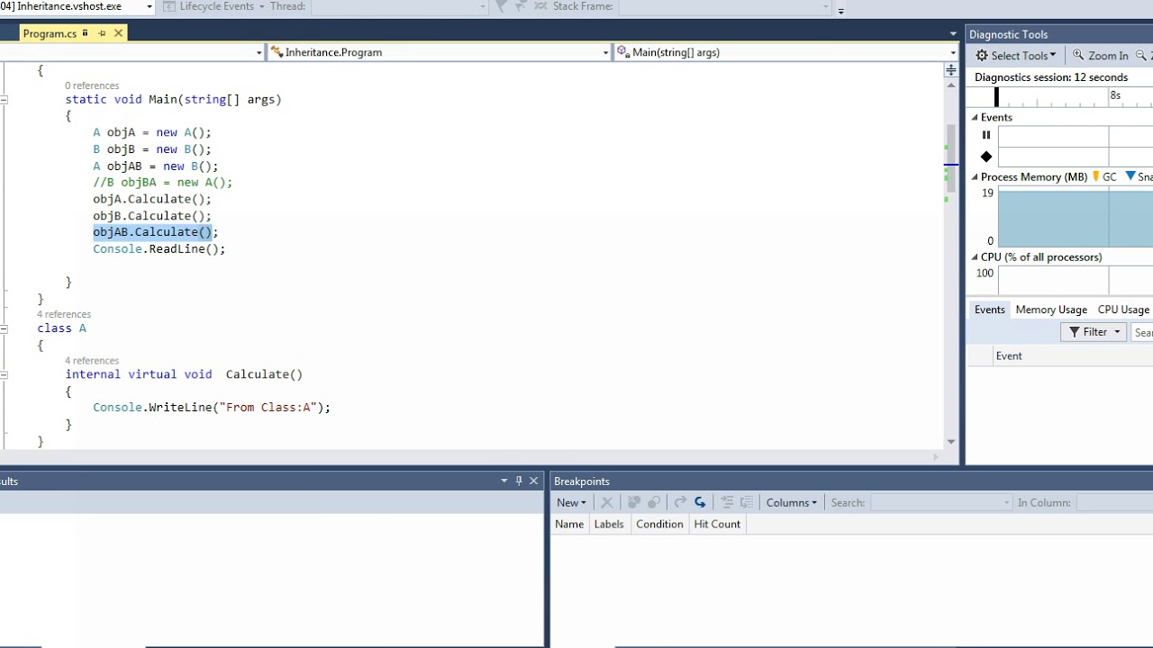 C# Inheritance with New, Virtual and override