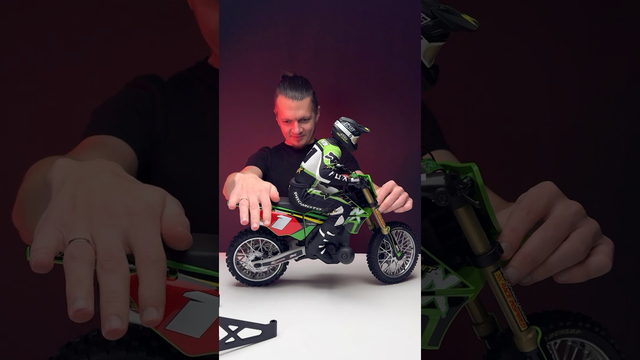 Losi Promoto 1/4 RC dirt bike with battery & charger. Realistic, stable, & powerful. Test drive soon