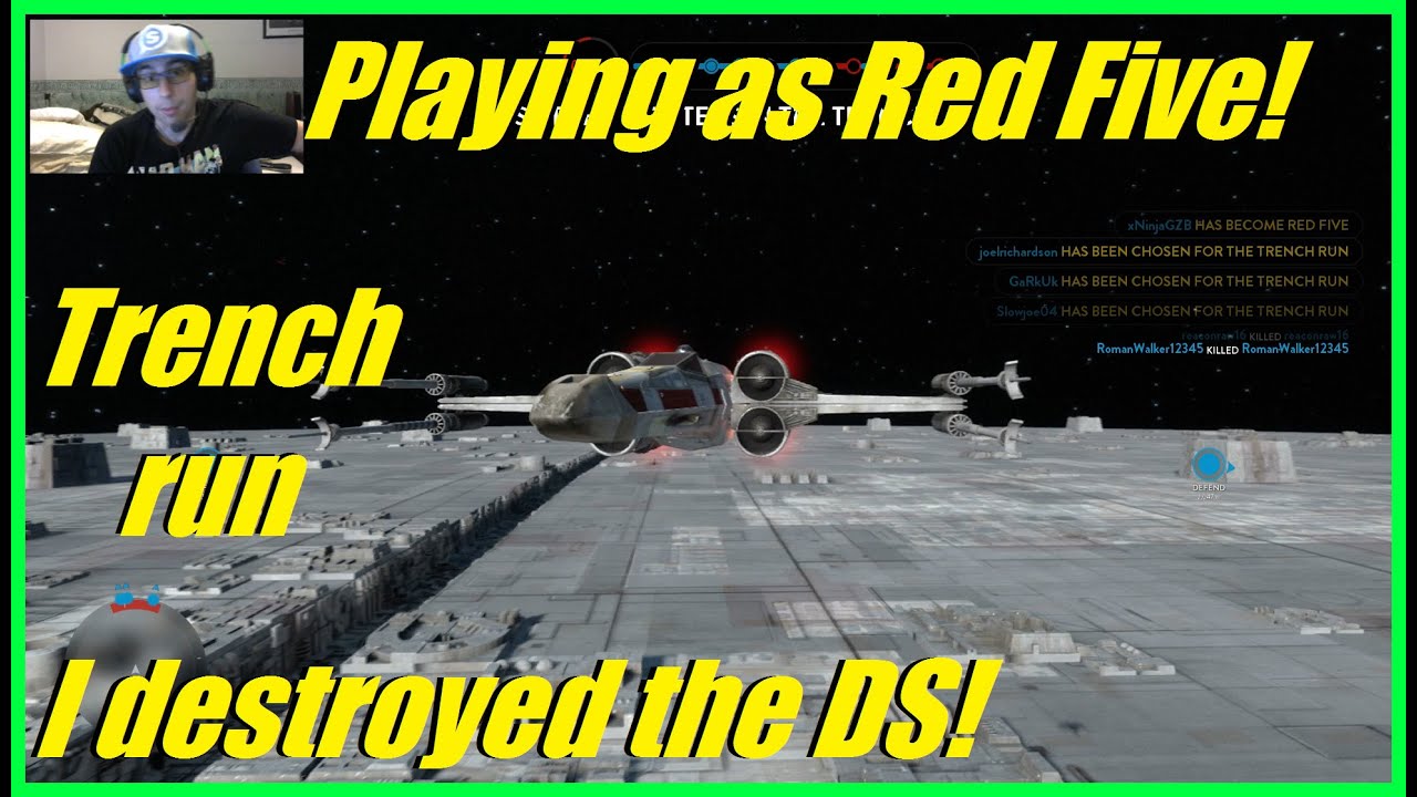 Star Wars battlefront - I blew up the Death Star! | Red Five gameplay! | Rebels win! (50 kills)