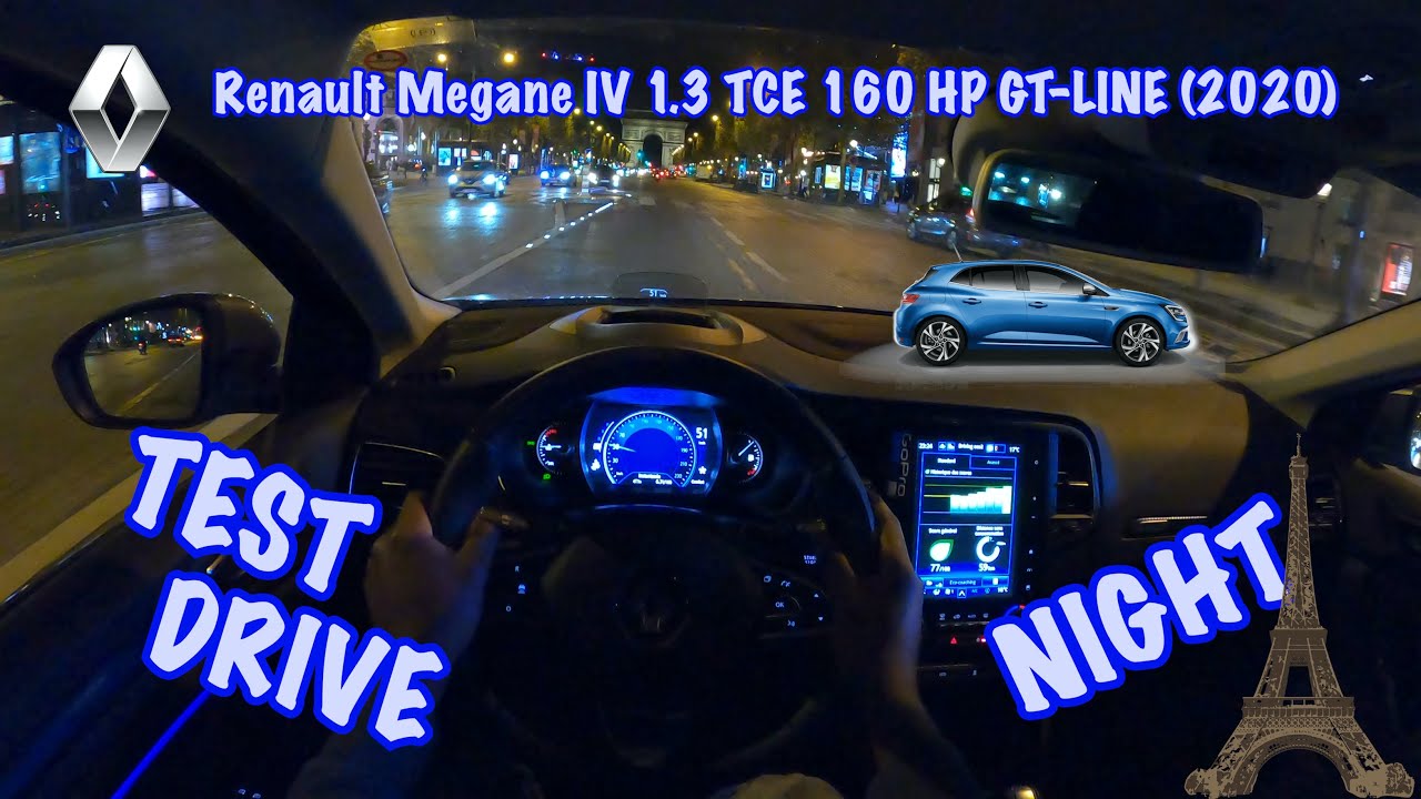 Renault Megane IV 1.3 TCE 160 HP GT-LINE (2020) - POV Test Drive Night