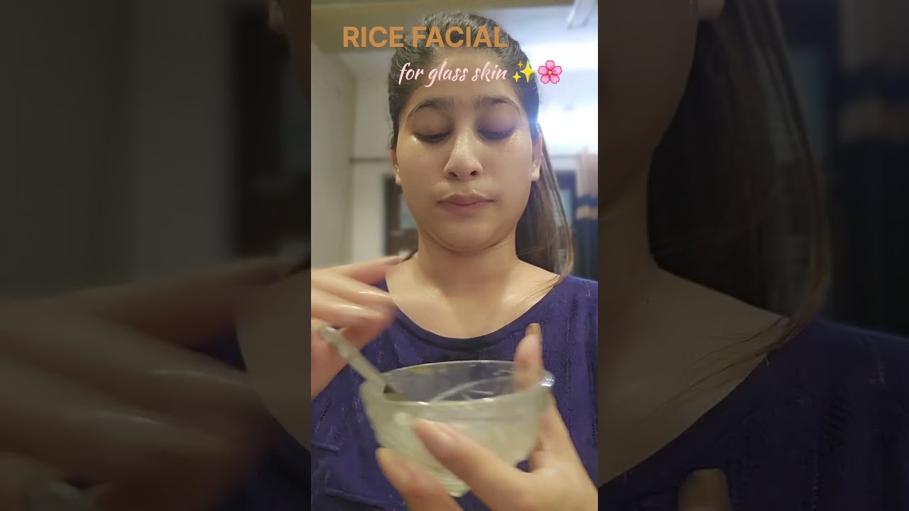 rice facial glass skin l #rice #riceskincare #glassskin #koreanbeauty #riceskincare
