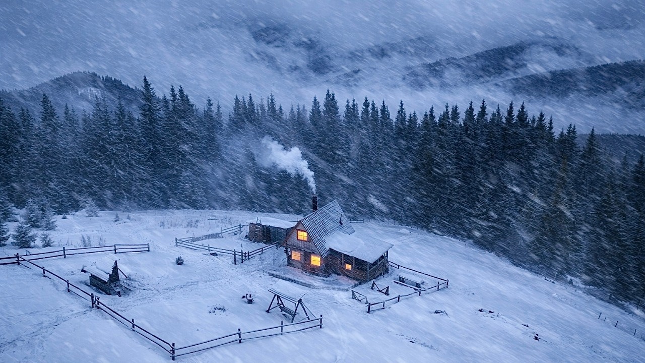 Snowstorm Survival: Alone in a Mountain Cabin