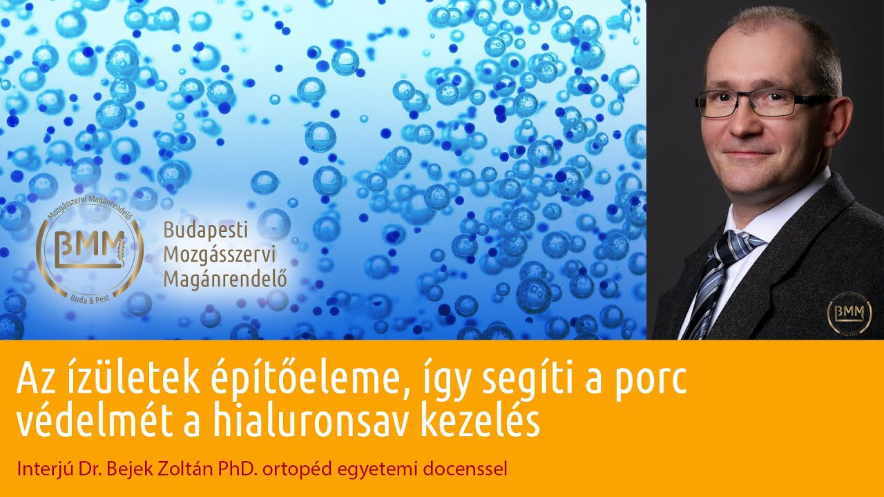 Dr. Bejek Zoltán ismerteti a hialuronsav alkalmazási lehetőségeit