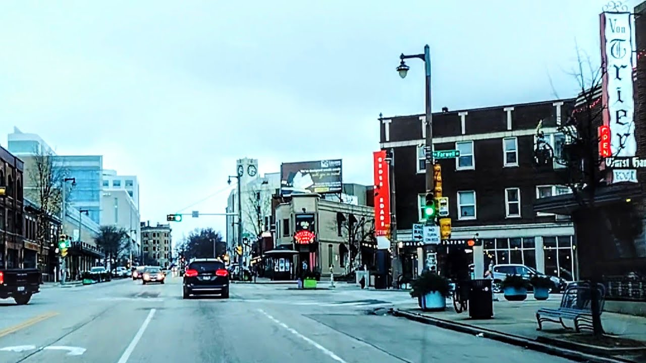 Driving on North Ave. (Eastside Milwaukee, WI)
