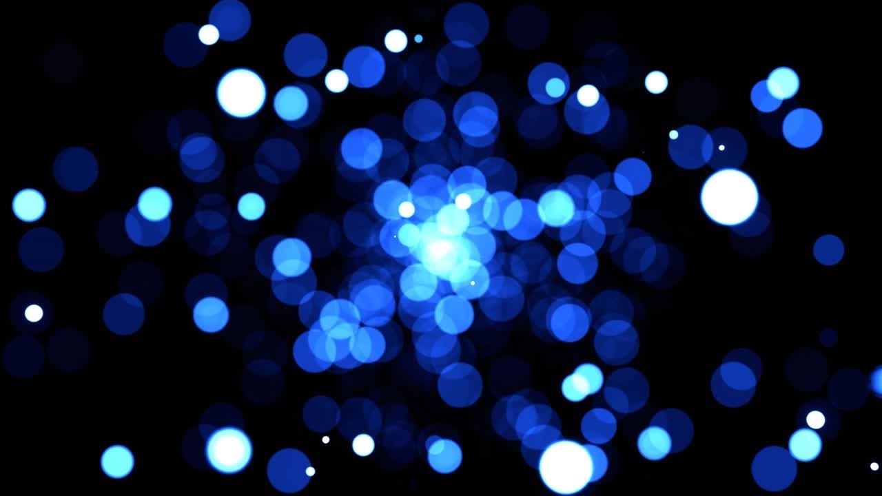 Neon Blue Bokeh Particle Background - Satisfying Video Lights - Abstract Loop - Free  4k Screensaver