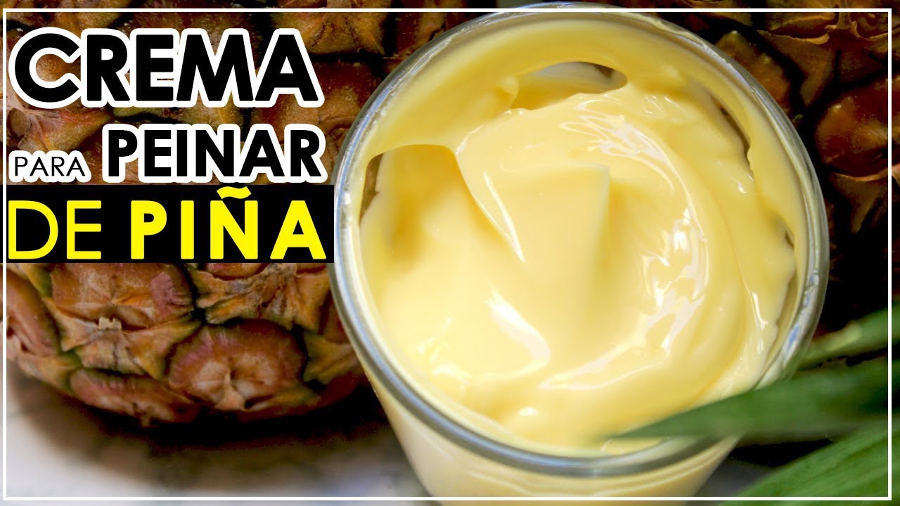 Crema de Peinar de Piña Cabello Rizado (casera)
