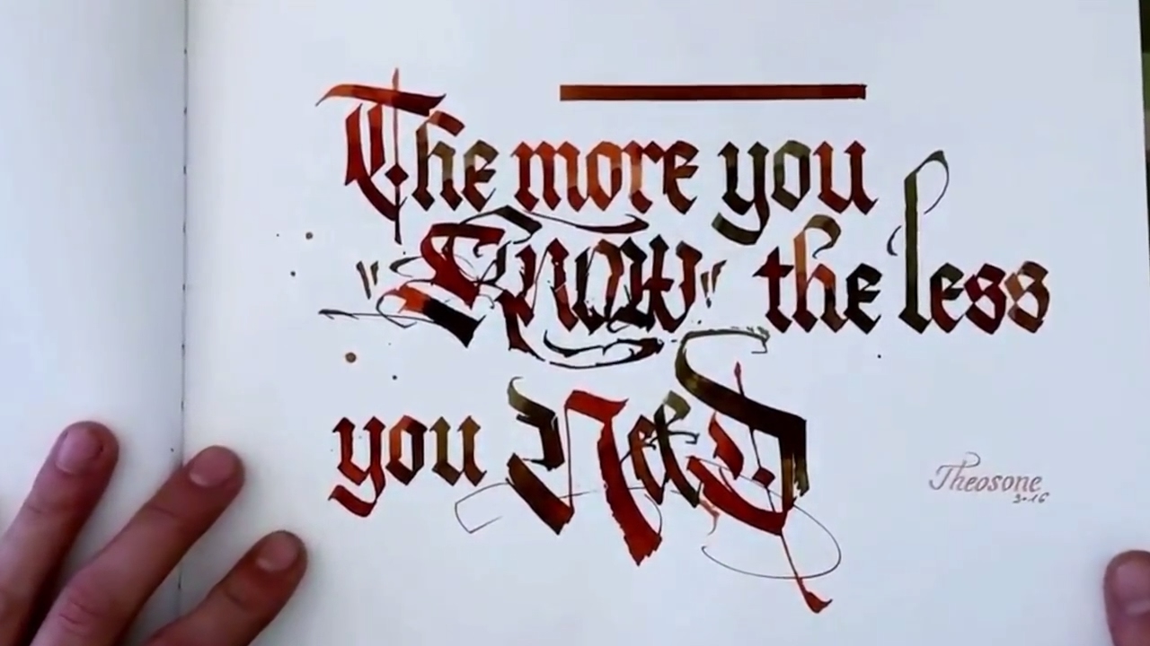 Theosone Moleskine Sketchbook Calligraphy 📓 The Design of Words 🔱 👑