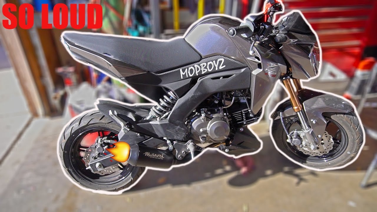 NEW KAWASAKI Z125 EXHAUST (SO LOUD) MUSARRI | GROM MODS
