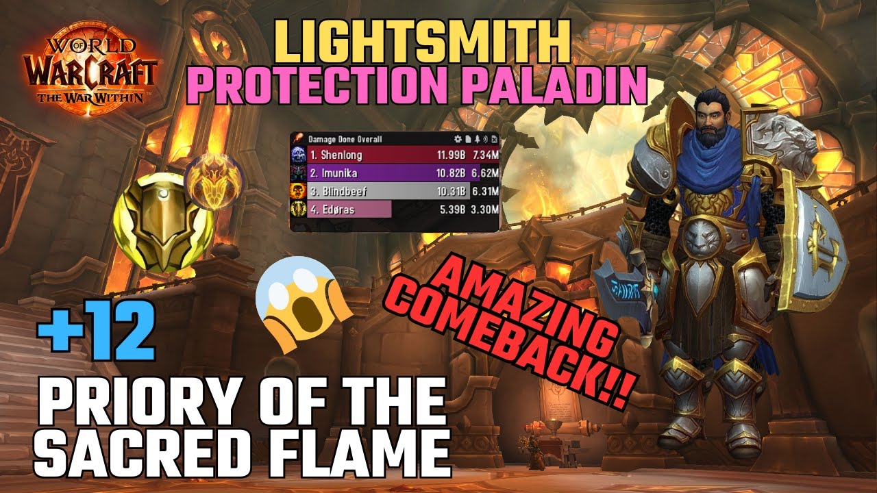 Priory of the Sacred Flame +12 | Lightsmith Protection Paladin | TWW SEASON 3 M+