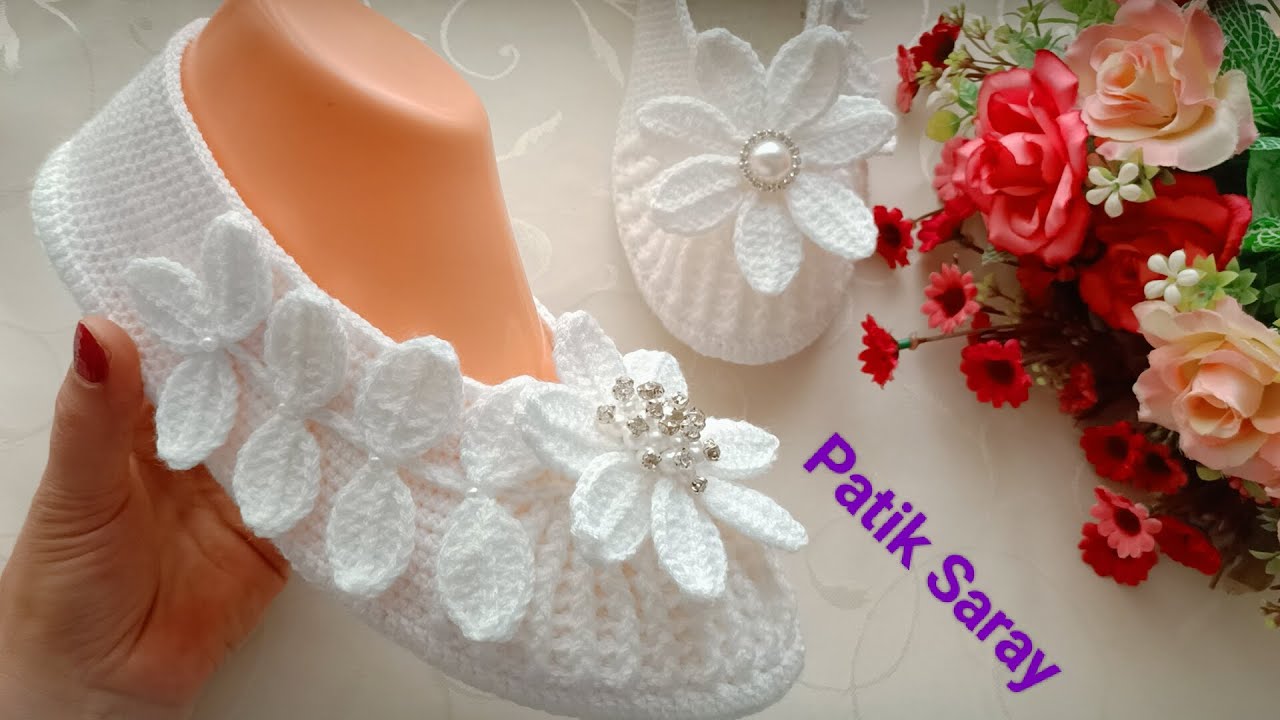 💐Yaprak görünümlü örgü çiçek yapımı💐DETAYLI ANLATIM✅