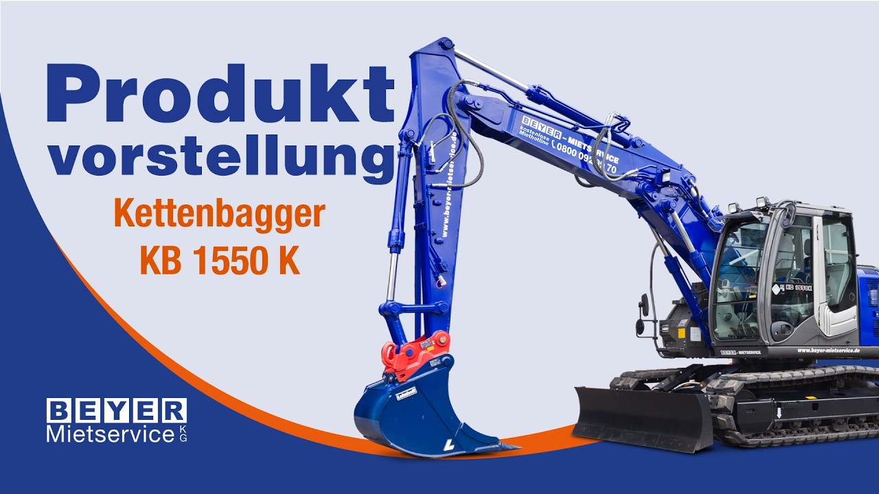 Kettenbagger von Hitachi mit hydraulischem Verstellausleger! | BEYER-Mietservice