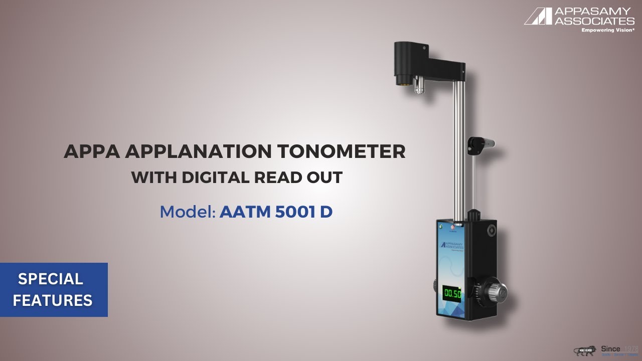 Appa Applanation Tonometer With Digital Read Out | Model: AATM 5001 D | Appasamy Associates