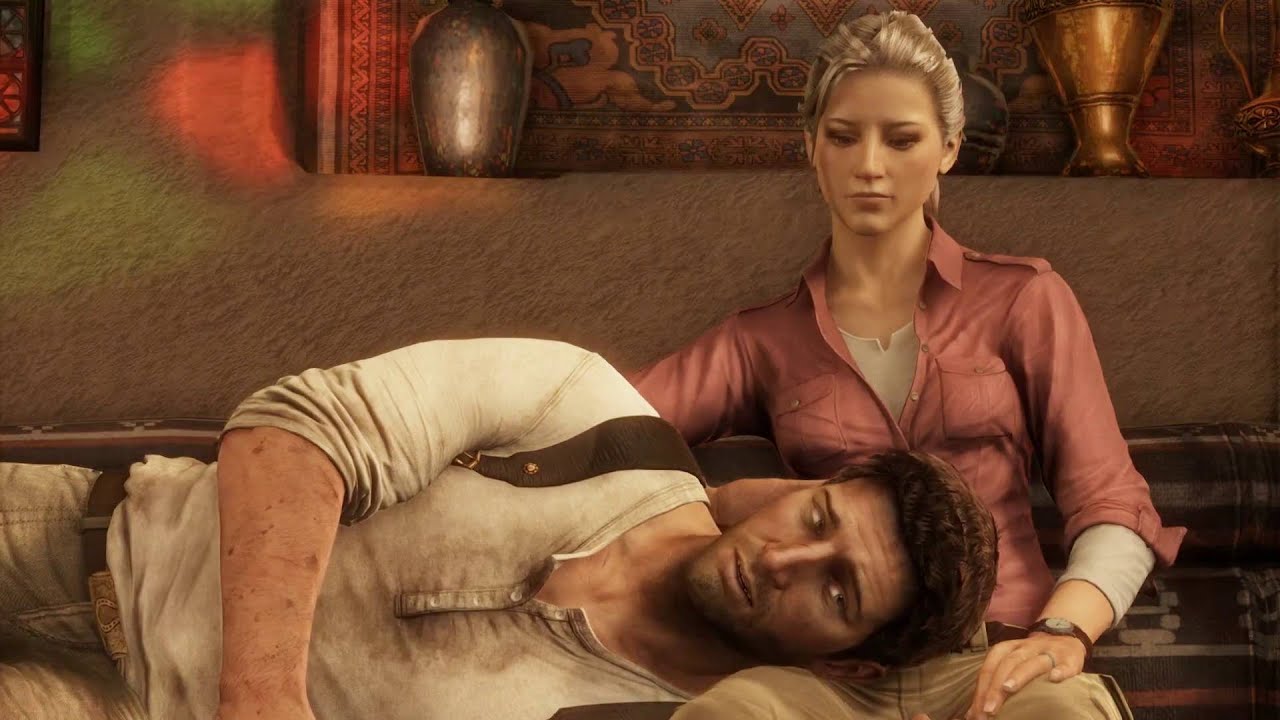 Uncharted 3 Drake's Deception Remastered - Chap 16: Nate & Elena Discuss Sully Plan Rest Cutscene